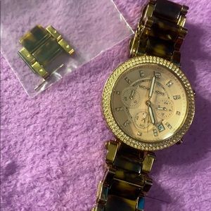 Michael Kors Rose Gold Rhinestone Watch